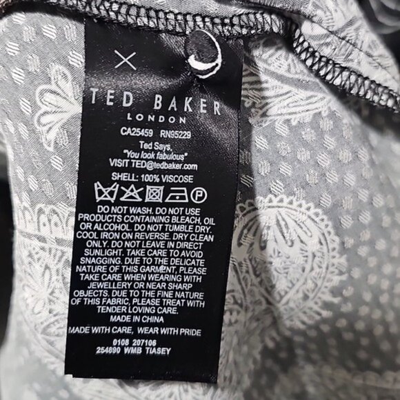 Ted Baker London Taisey High Neck Blouse with Waterfall Frill Size 2 New - Picture 10 of 13